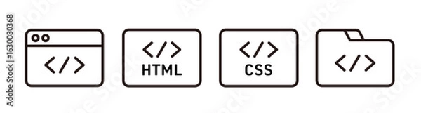 Obraz コーディングのアイコンセット(css,html,デザイン,webデザイン)