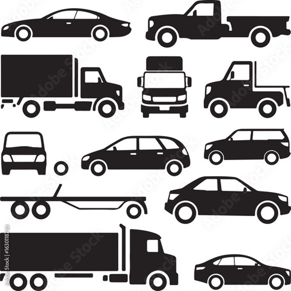 Obraz transportation icons set