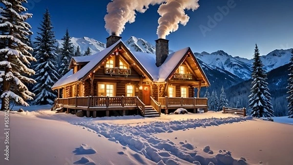 Obraz house in the mountains