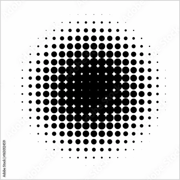 Fototapeta Halftone pattern background texture, round spot shapes, vintage or retro graphic, usable as decorative element.