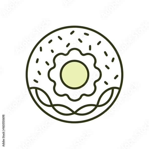 Obraz Doughnut vector icon on white background 