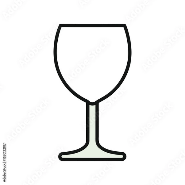 Obraz wine glass isolated on white background