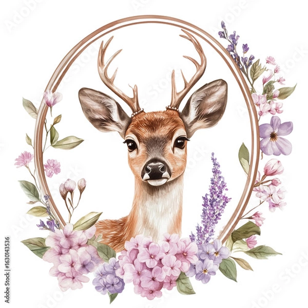 Fototapeta vol.20 - A majestic whitetail deer with large antlers standing gracefully on transparent png background. Ai generated