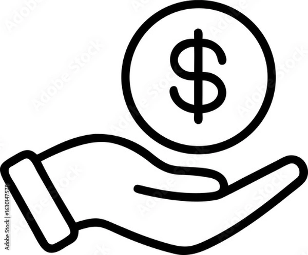 Fototapeta funding source vector icon on white or transparent background. crowdfunding or fundraising icons items Stroke icon collections. Editable Stroke icon collection Outline icon.