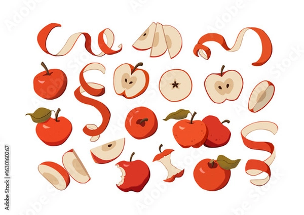 Obraz Hand-Drawn Apple Collection