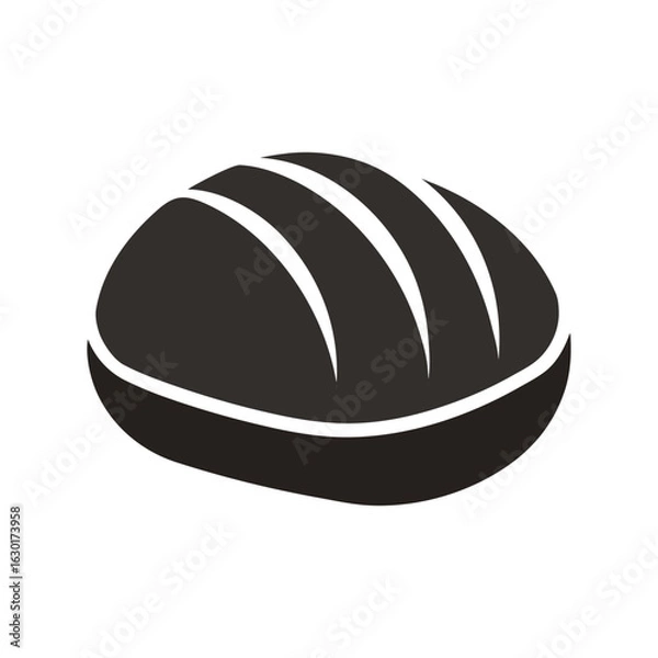 Obraz Bread bun vector illustration on white background