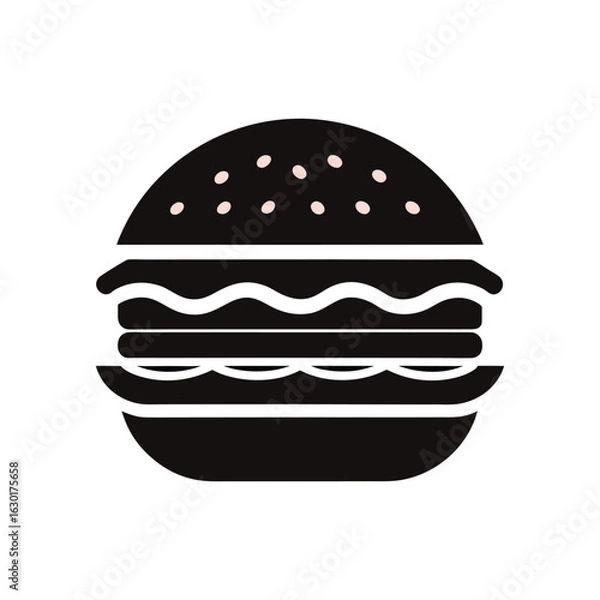 Obraz hamburger vector illustration on white background