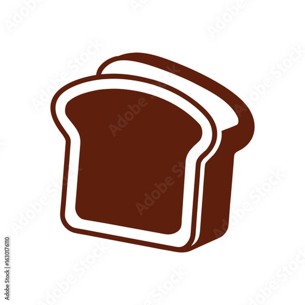 Obraz toast and butter vector icon on white background