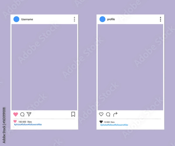 Fototapeta Social network post place