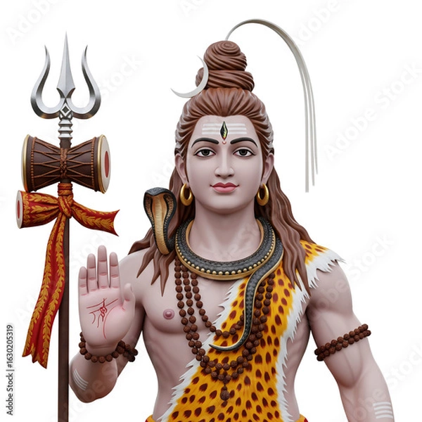 Obraz lord shiva on transparent background