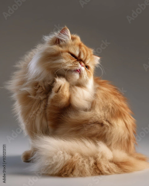 Obraz Persian Cat Grooming Macro