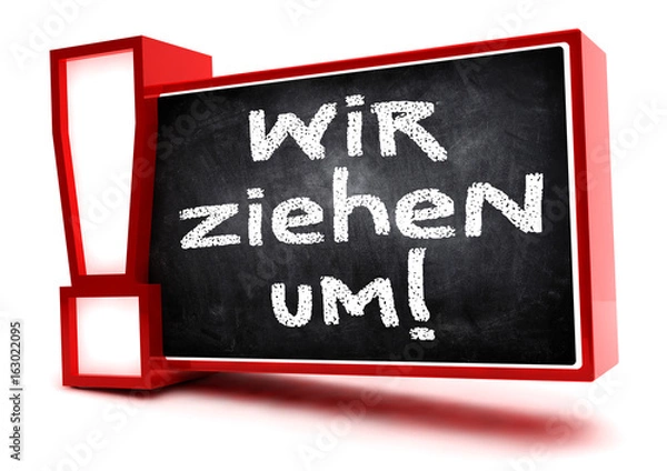 Obraz Wir ziehen um! Button, Icon