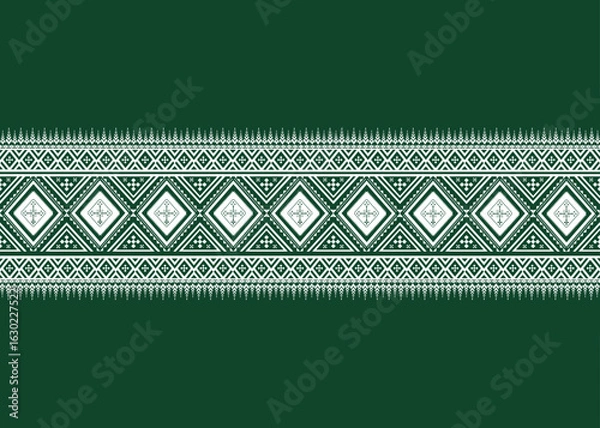 Fototapeta seamless pattern Geometric Ethinc Native American tribal fabric, tile, carpet, vector