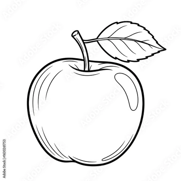 Fototapeta black and white vector images of various fruits