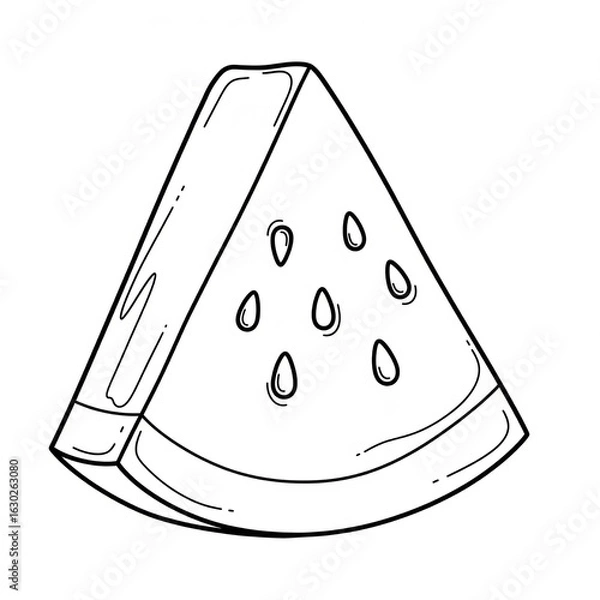 Fototapeta black and white vector images of various fruits