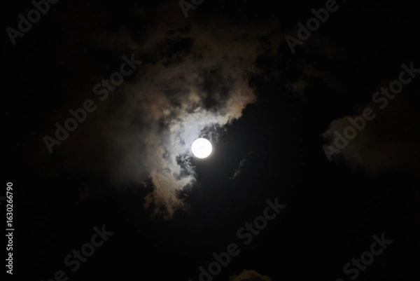 Obraz full moon with clouds