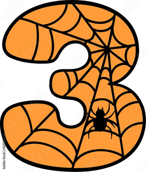 Obraz Spider Web Style Letter 3