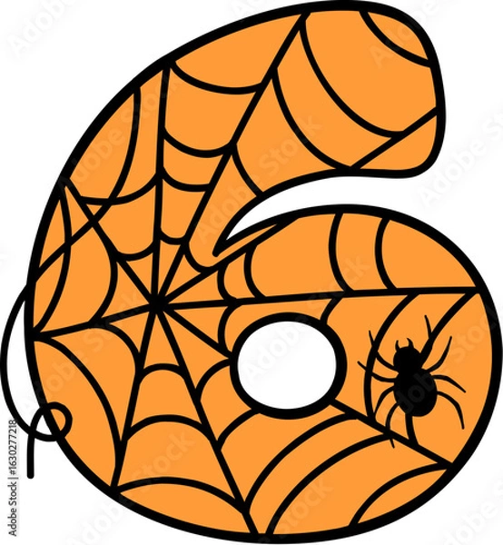 Obraz Spider Web Style Letter 6