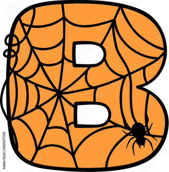 Obraz Spider Web Style Letter B