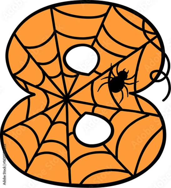 Obraz Spider Web Style Letter 8