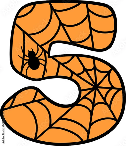 Obraz Spider Web Style Letter 5