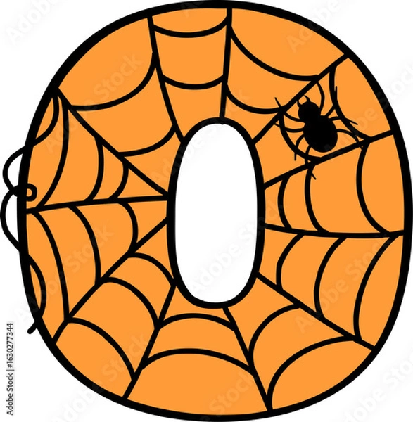 Obraz Spider Web Style Letter O
