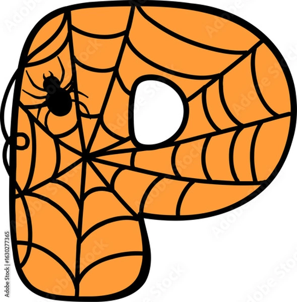 Obraz Spider Web Style Letter P