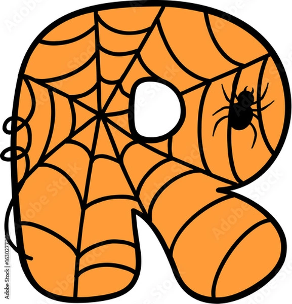 Obraz Spider Web Style Letter R