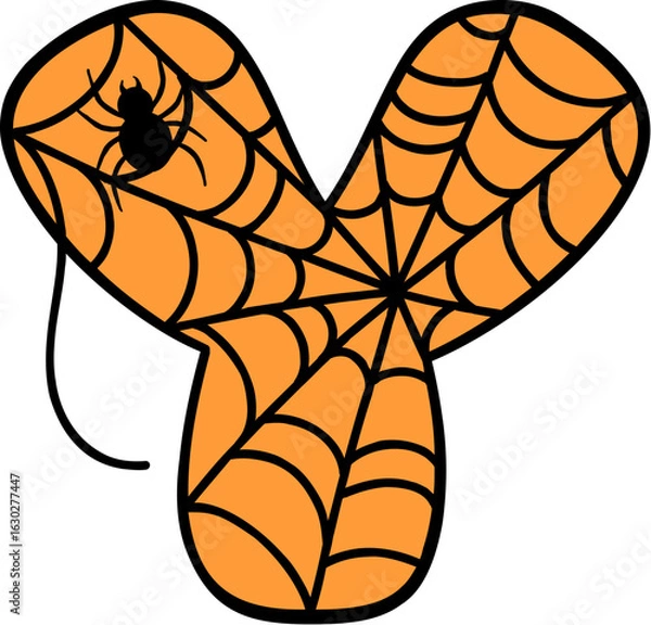 Obraz Spider Web Style Letter Y