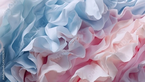 Obraz Pastel-colored ruffled fabric texture