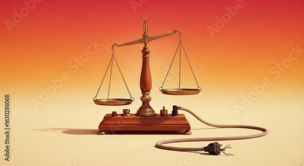 Fototapeta Balance scale illustration