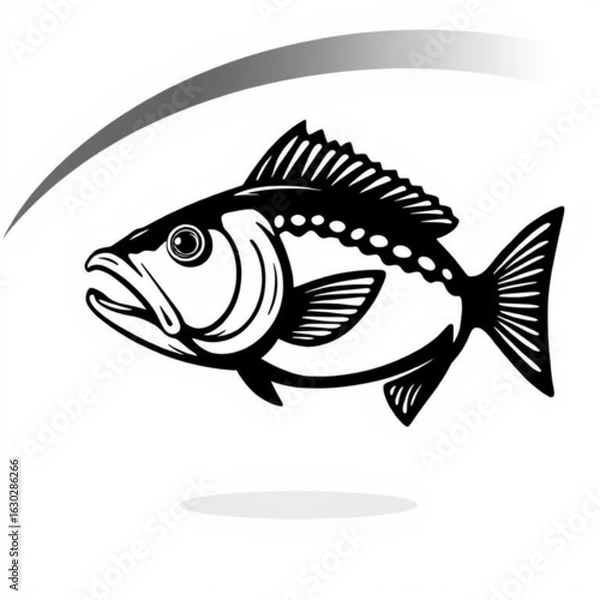Obraz Abstract Pollock Fish Icon