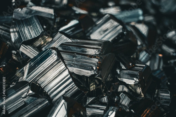 Obraz Close up of a pile of old rusty metal parts