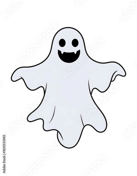 Obraz Cute cartoon ghost illustration