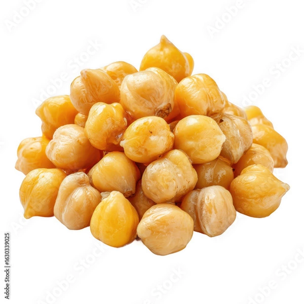 Obraz Boiled chickpeas. isolated object [Transparent Background PNG].