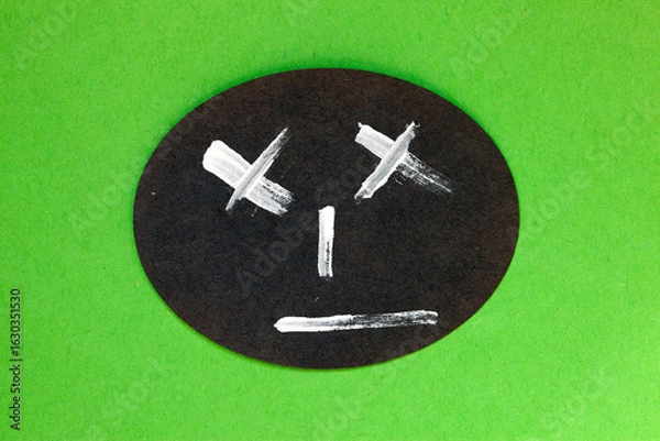 Obraz depression - painted face design template