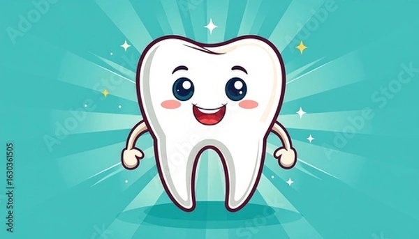 Obraz Cute cartoon tooth (1)