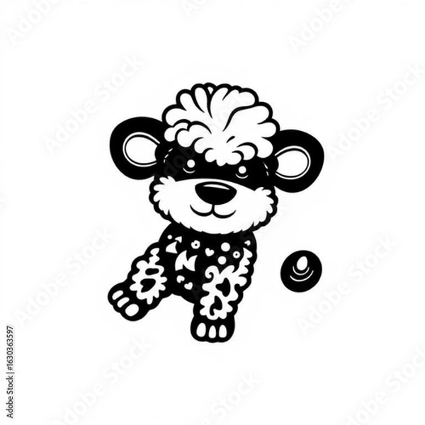 Obraz Pyredoodle Animal Black Icon