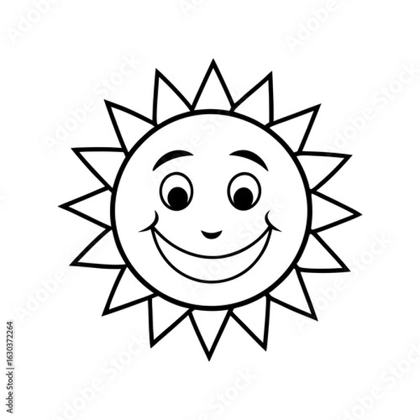 Obraz smiling sun illustration vector art