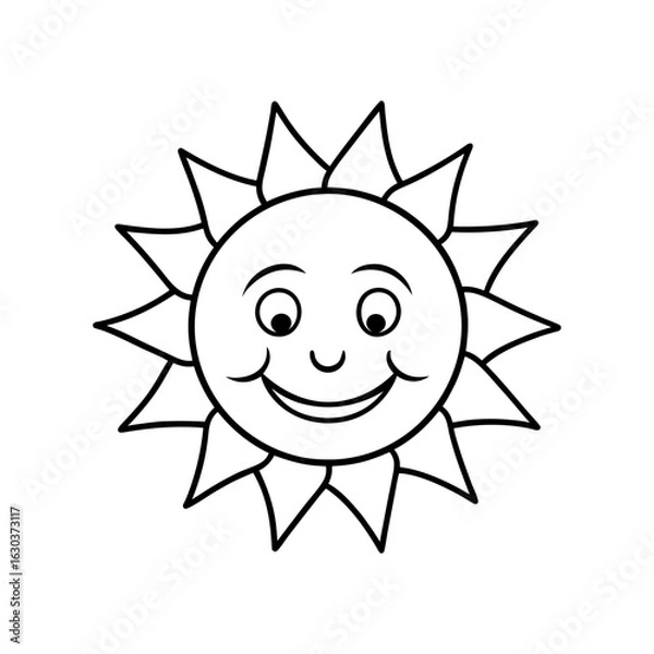 Obraz smiling sun illustration vector art