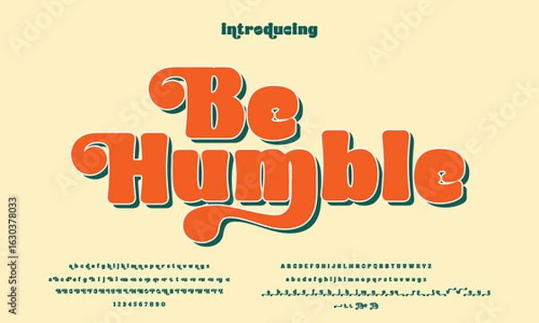 Fototapeta Happy and friendly alphabet. Playful Typography lettering fonts, decorative holiday concept, summer, vacation etc. Vector illustration