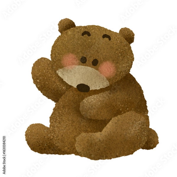 Fototapeta かわいいクマの手描きイラスト素材