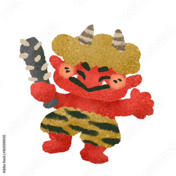 Fototapeta かわいい鬼の手描きイラスト素材