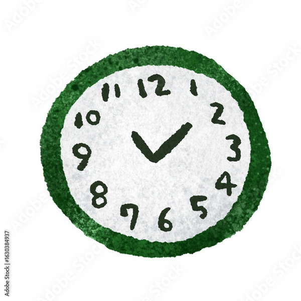 Fototapeta かわいい時計の手描きイラスト素材