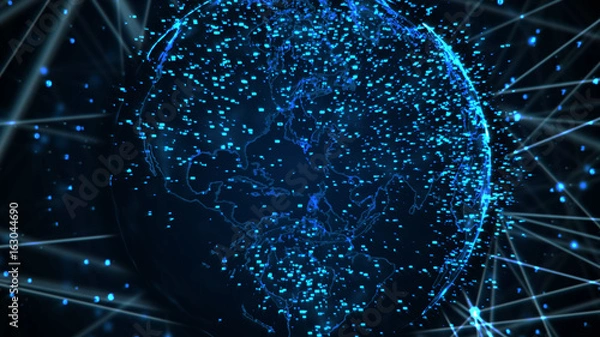 Obraz abstract network connection