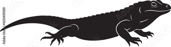 Obraz Mexican Alligator Lizard Vector Silhouette