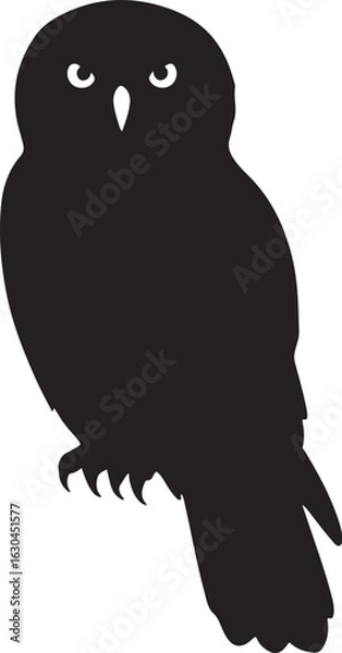 Obraz Northern Hawk Owl Vector Silhouette