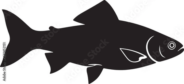 Obraz Opaleye Fish Vector Silhouette