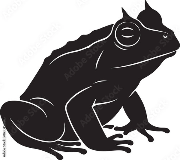 Obraz Ornate Horned Frog Vector Silhouette