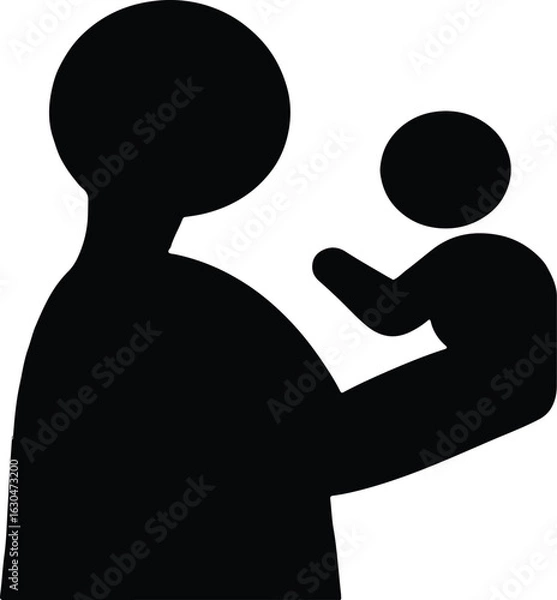 Fototapeta Parent Holding Baby Icon